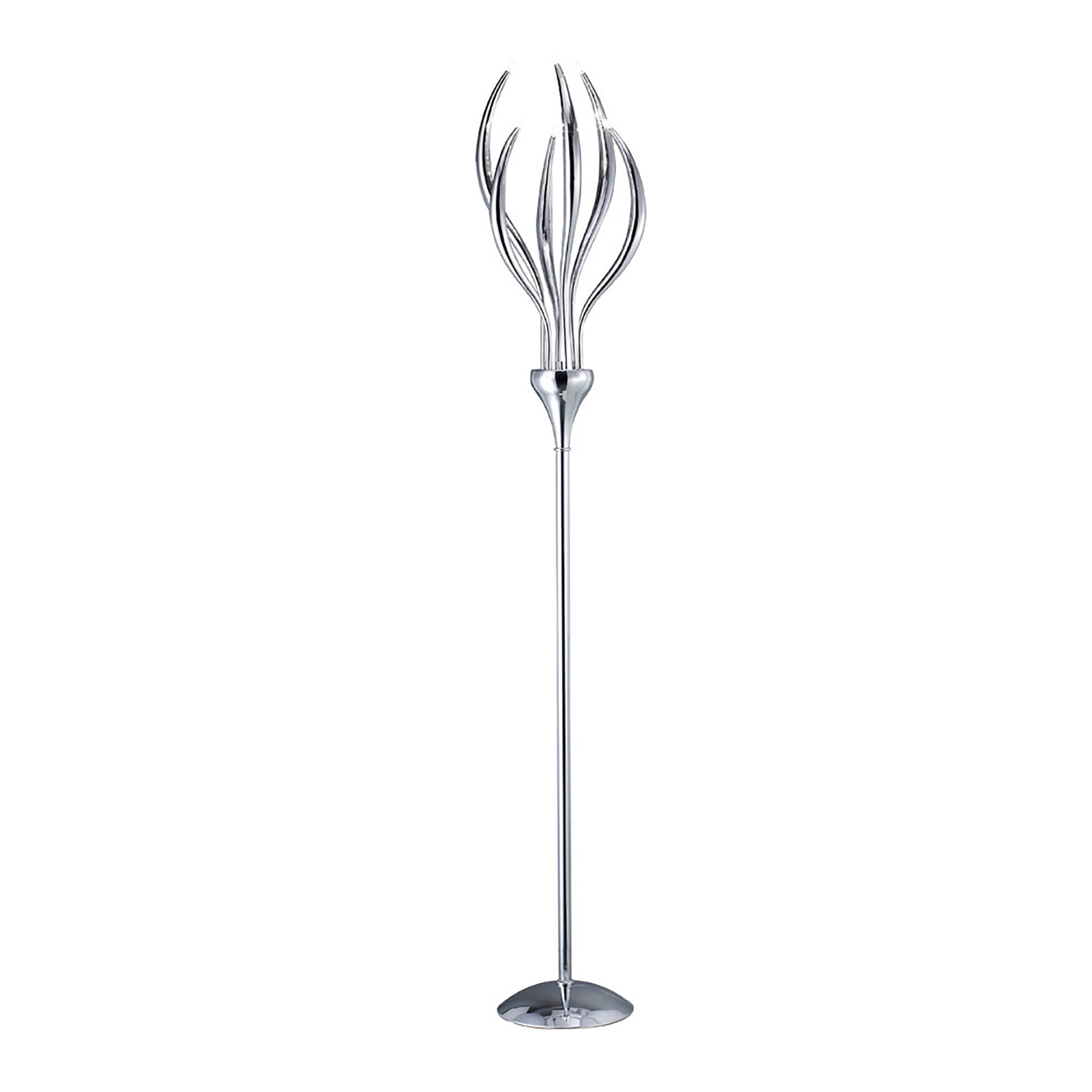 IL30144  Llamas 176cm Floor Lamp 6 Light Polished Chrome